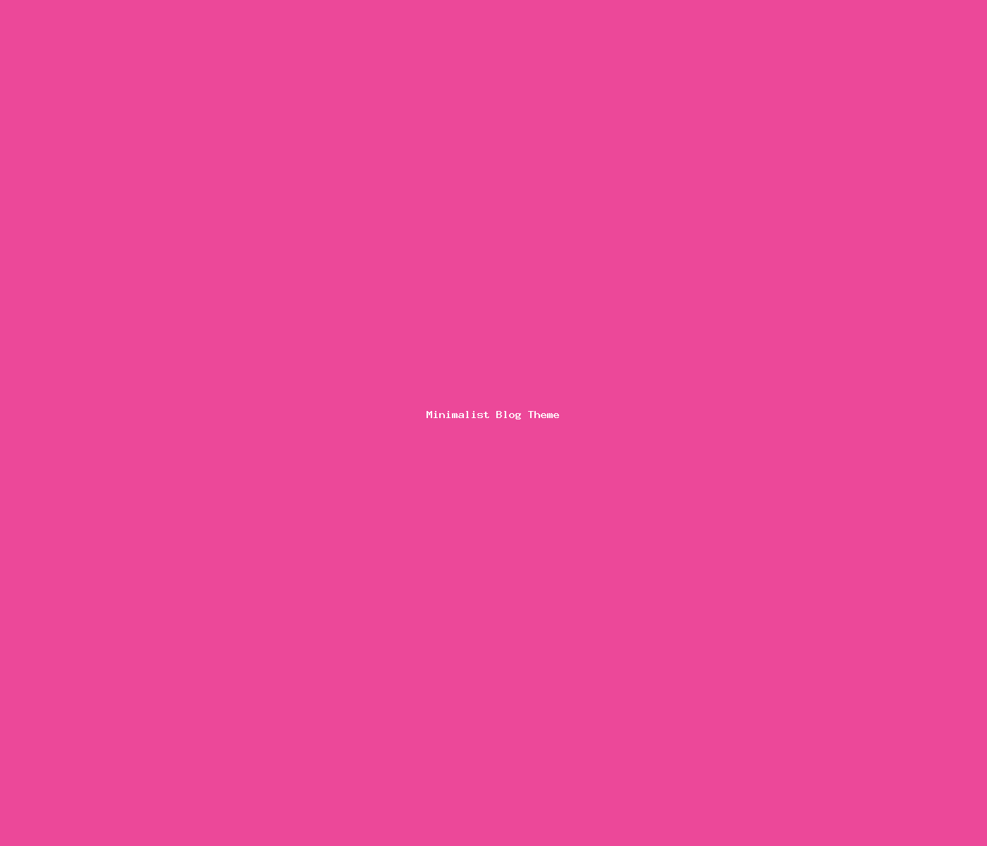 Minimalist Blog Theme - WebTheme.shop